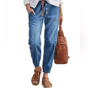 Shein Denim Cargo Pants Size 12 NWOT